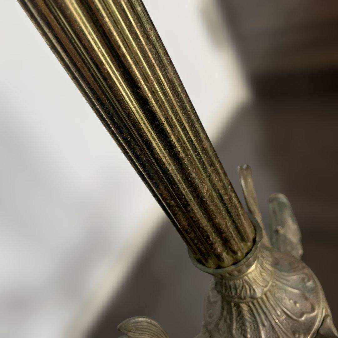 ①ポールハンガー　真鍮　イタリア　ビンテージ　コート掛け ①②セット品