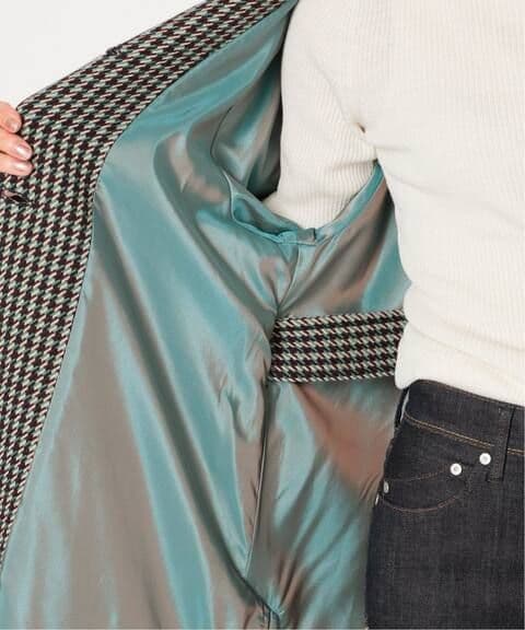 IENA LA BOUCLE チェックノーカラーコート
