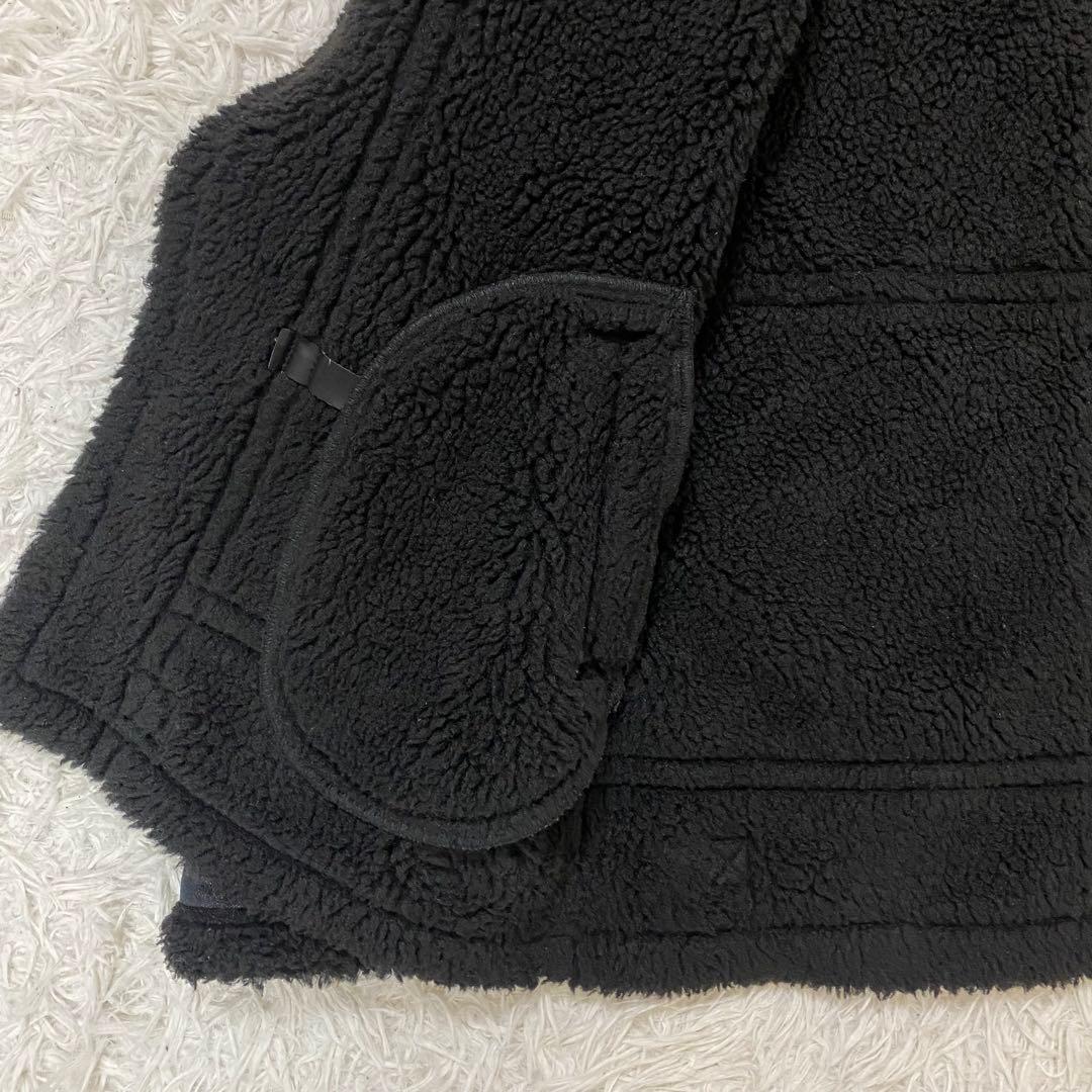 ALPHA ボア フェイクムートン フライトジャケット ブラック M