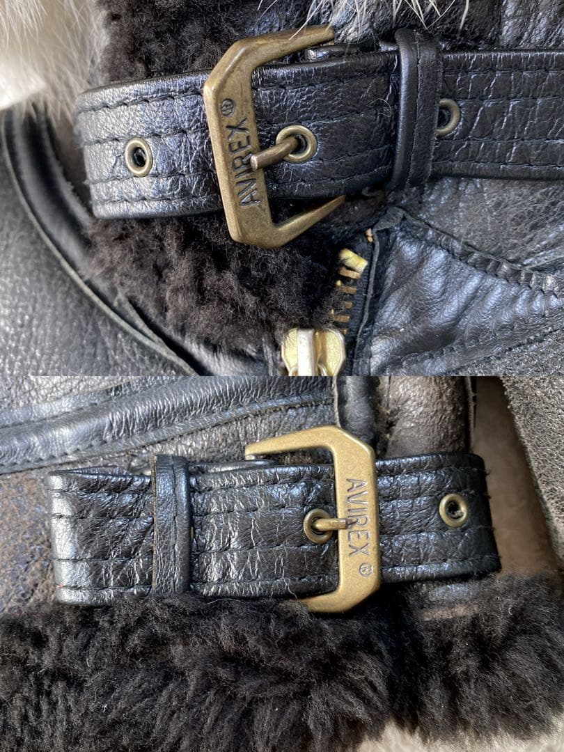 希少・779 AVIREX/フードと天然ファー付SCOVILLジッパー仕様B-3