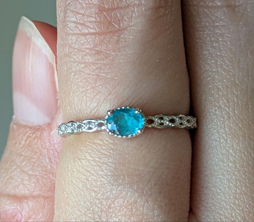 ノ*リ様 銅1.5%パライバトルマリン0.201ctリング