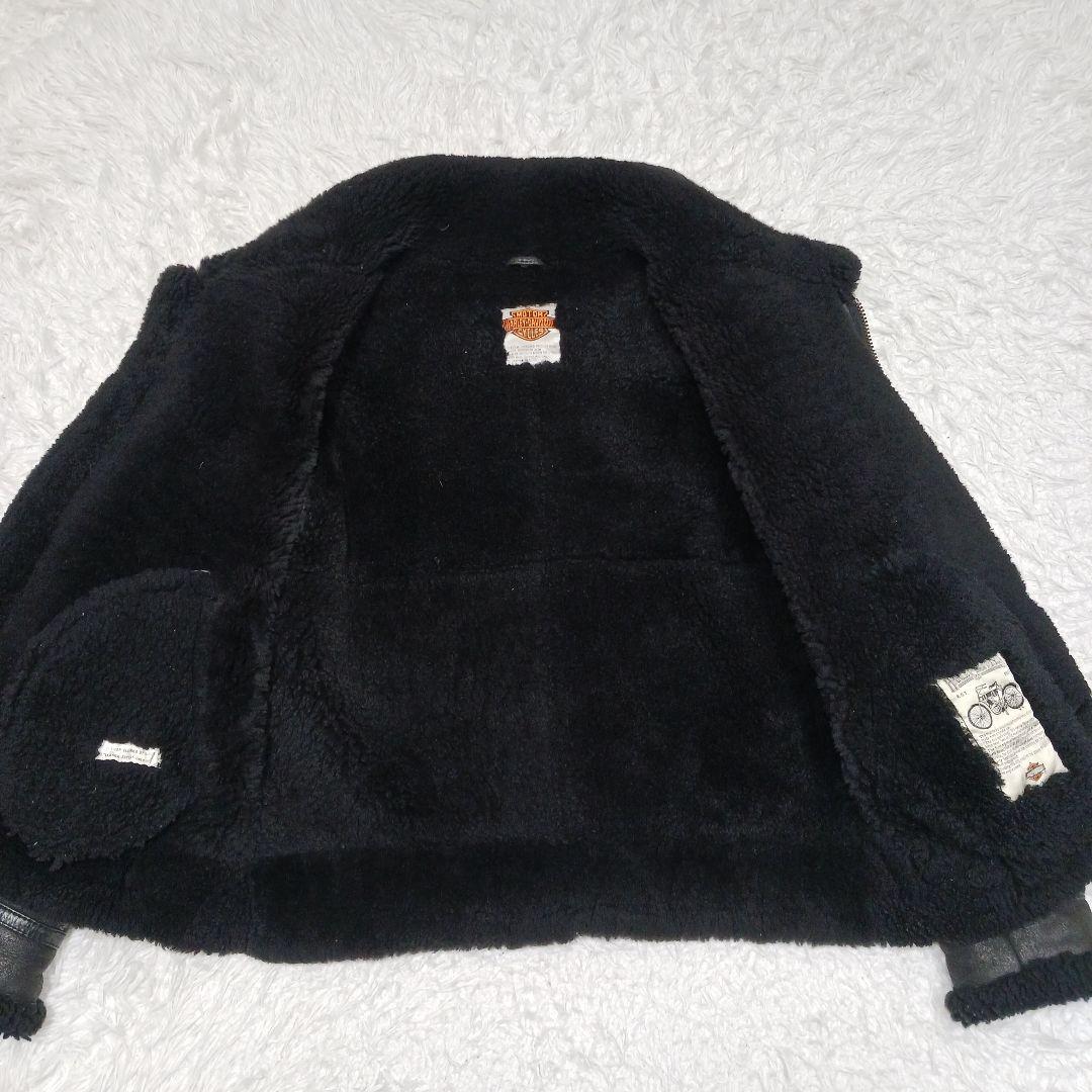 ✨希少サイズ42✨ハーレーダビッドソン　B-3 ムートン　フライトジャケット　黒