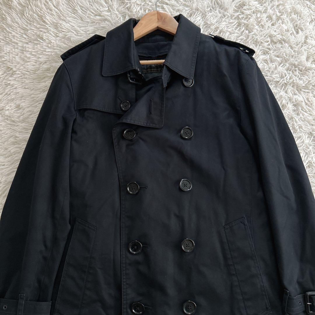 バーバリーブラックレーベル ダブルトレンチコート ライナー付 ベルト 2way