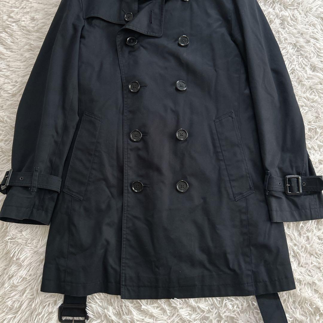 バーバリーブラックレーベル ダブルトレンチコート ライナー付 ベルト 2way