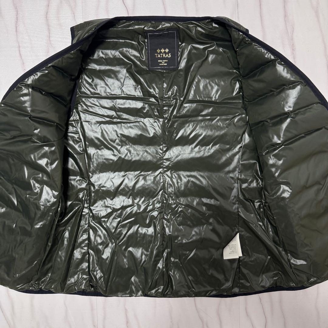 極美品✨Lサイズ TATRAS インナーダウンベスト モスグリーン 美シルエット