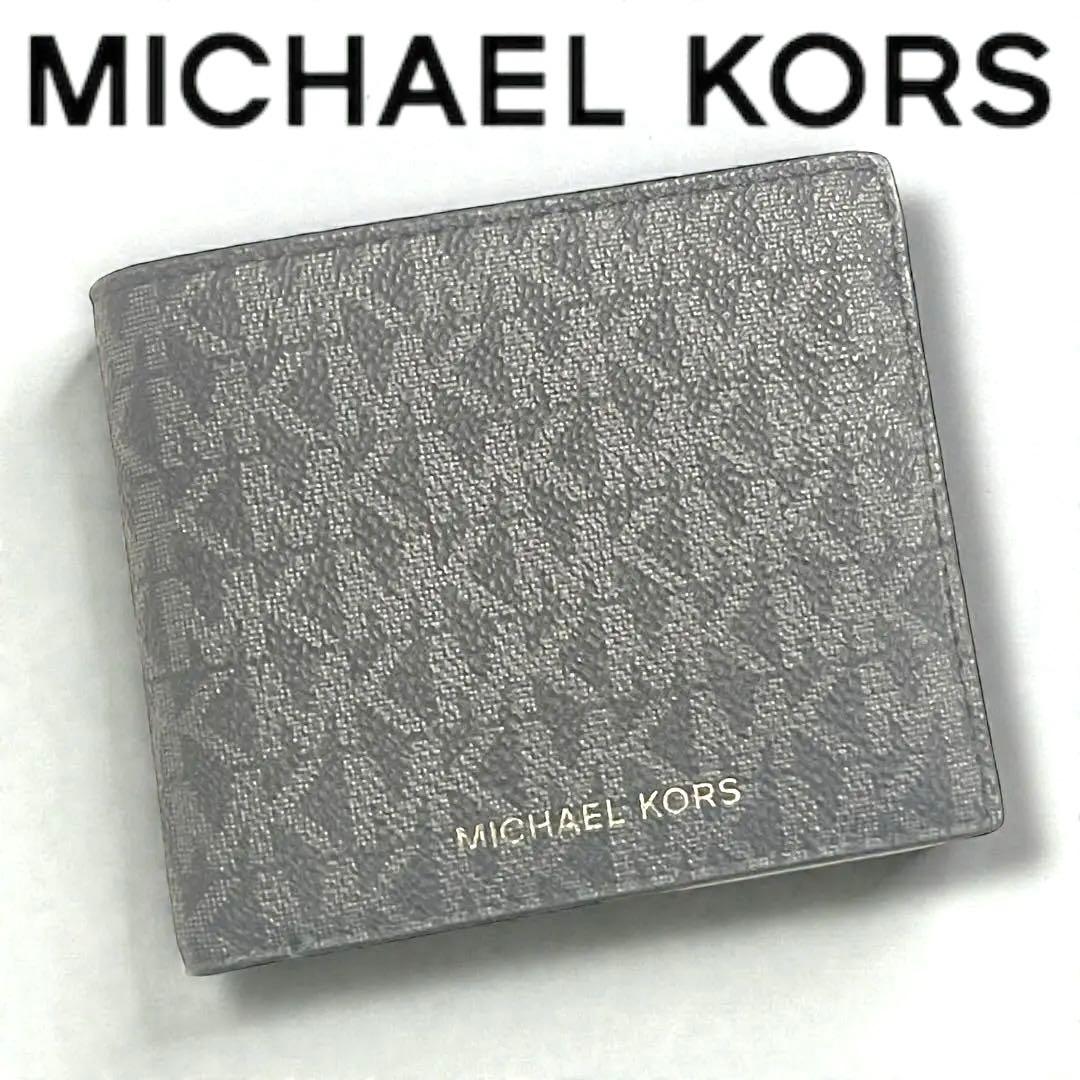 マイケルコース MICHAEL KORS メンズ 二つ折り財布 シグネチャー 黒