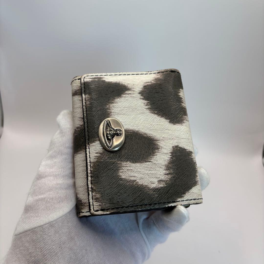 vivienne westwood 三つ折り財布　レオパード　がま口　ADVAN