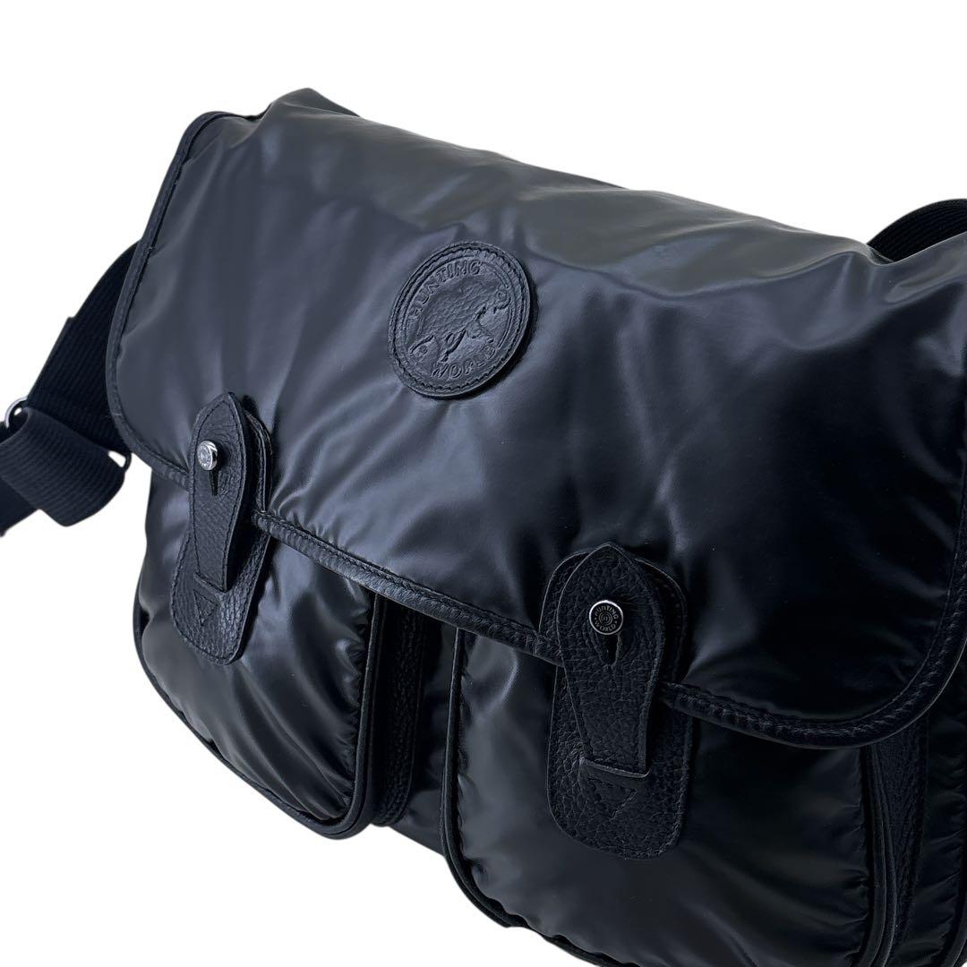 【希少サイズ】美品ハンティングワールド メッセンジャーバッグ ショルダーバッグ