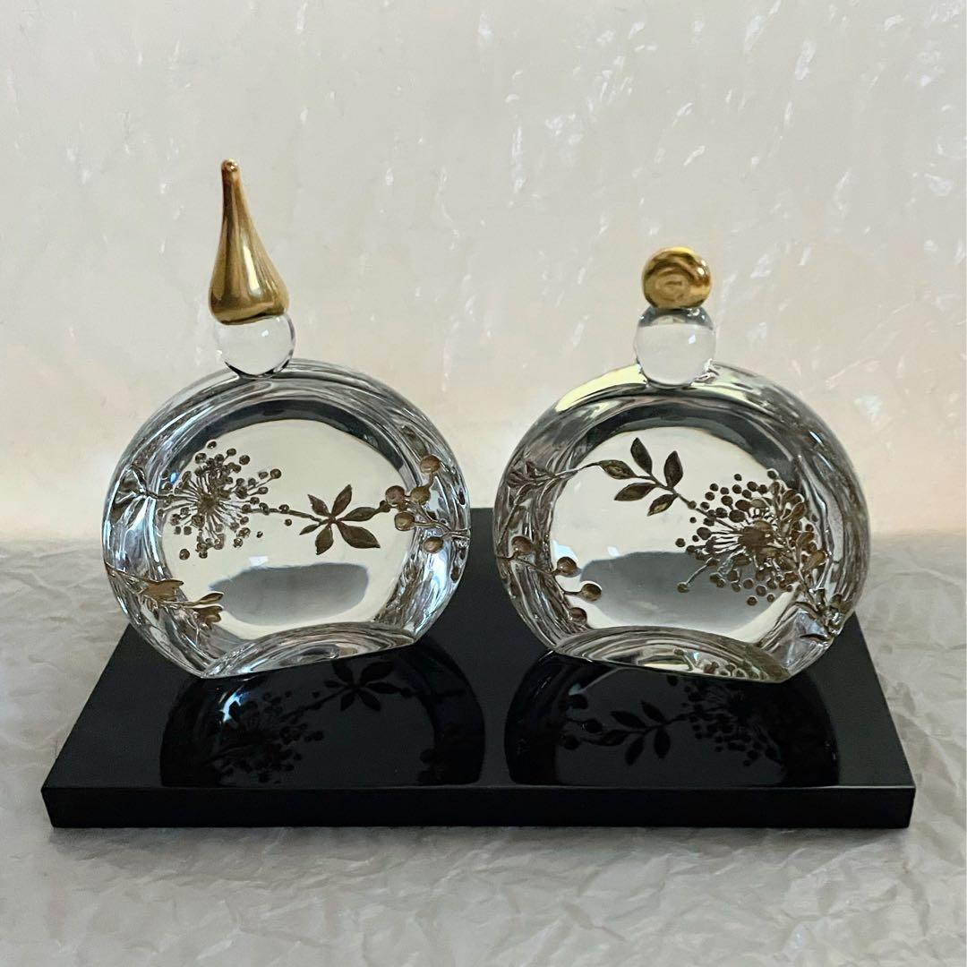 時澤真美　ガラスのお雛様　作家もの　お雛様