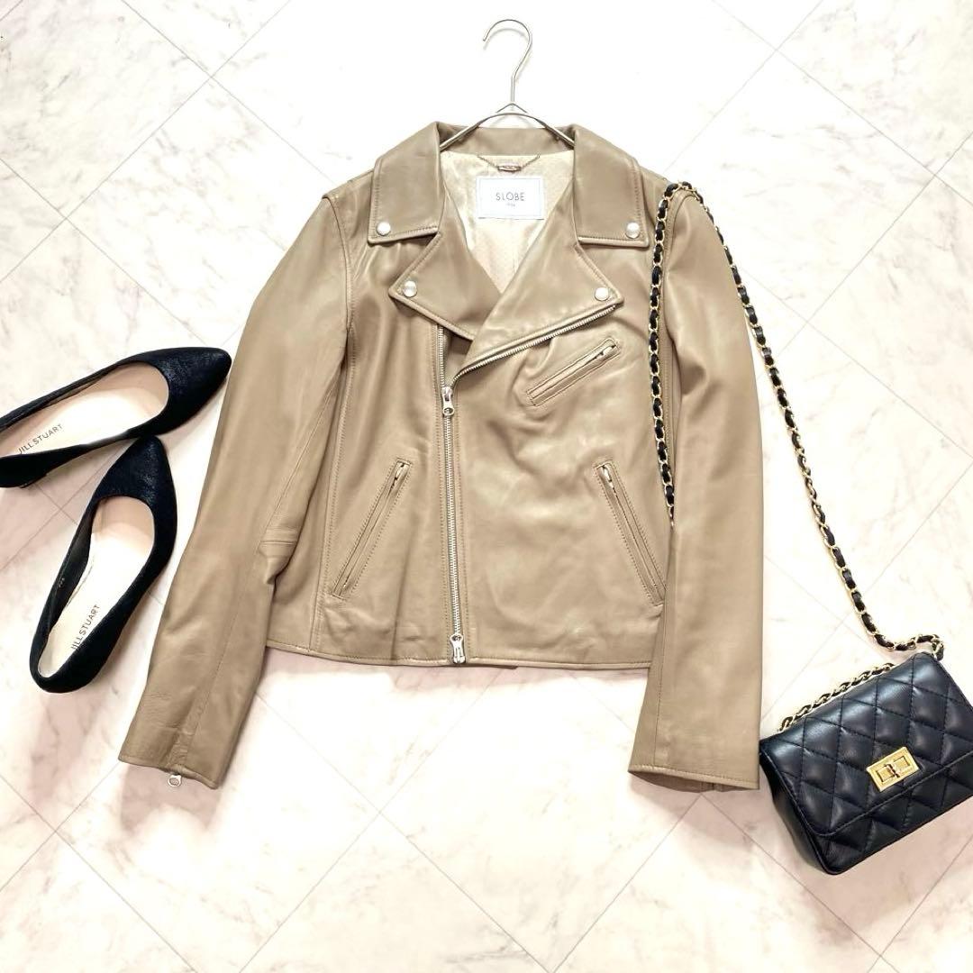 極美品✨スローブイエナ　羊革　レザー　ライダースジャケット　L 40