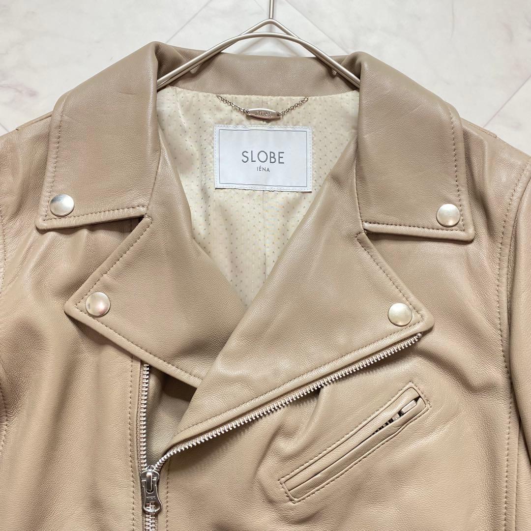 極美品✨スローブイエナ　羊革　レザー　ライダースジャケット　L 40