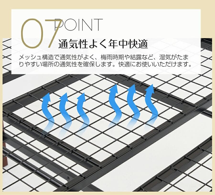 限定赤字価格！！ロフトベッド パイプベッド 耐荷重150kg NATURAL