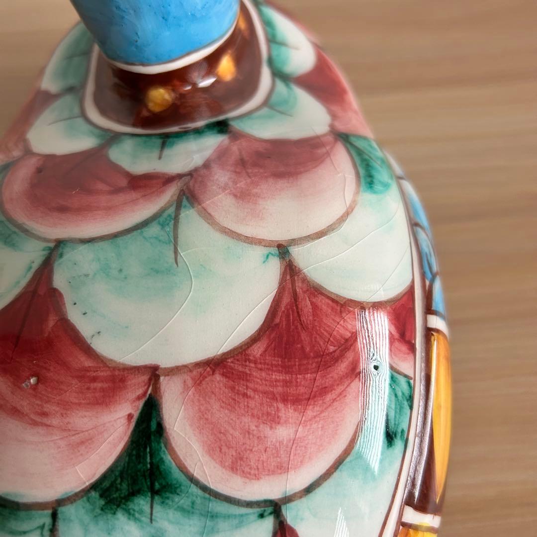 アンティーク　Gubbio グッビオ　イタリア製陶器　カモ　セット　置物