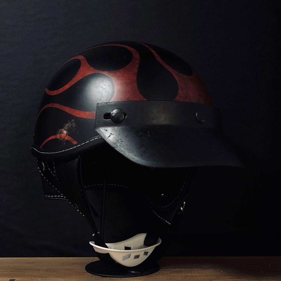 エイジング加工　ファイヤー｜ショーティー ポリスヘルメット（ポリヘル）小帽体