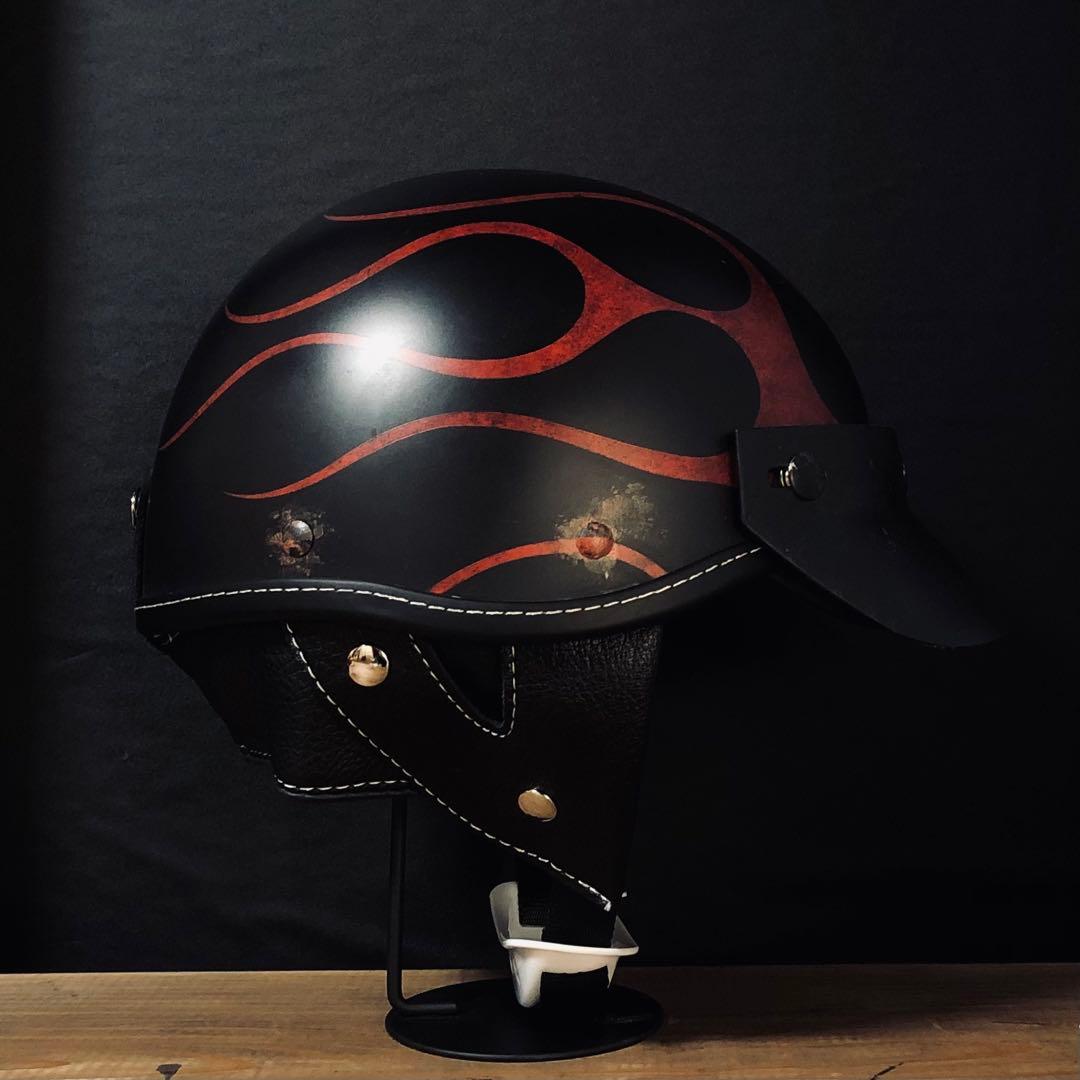 エイジング加工　ファイヤー｜ショーティー ポリスヘルメット（ポリヘル）小帽体