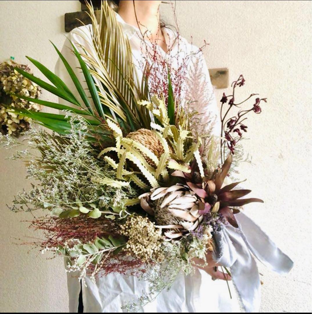 ブーケ　プロテア　キングプロテア　バンクシア　ワイルドフラワー　ブートニア