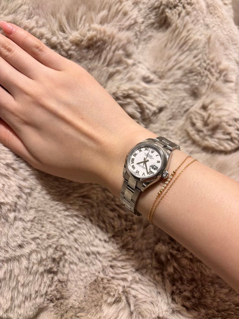 ヴァンドーム青山　k18ゴールド ダイヤモンド0.05ct 二重　ブレスレット