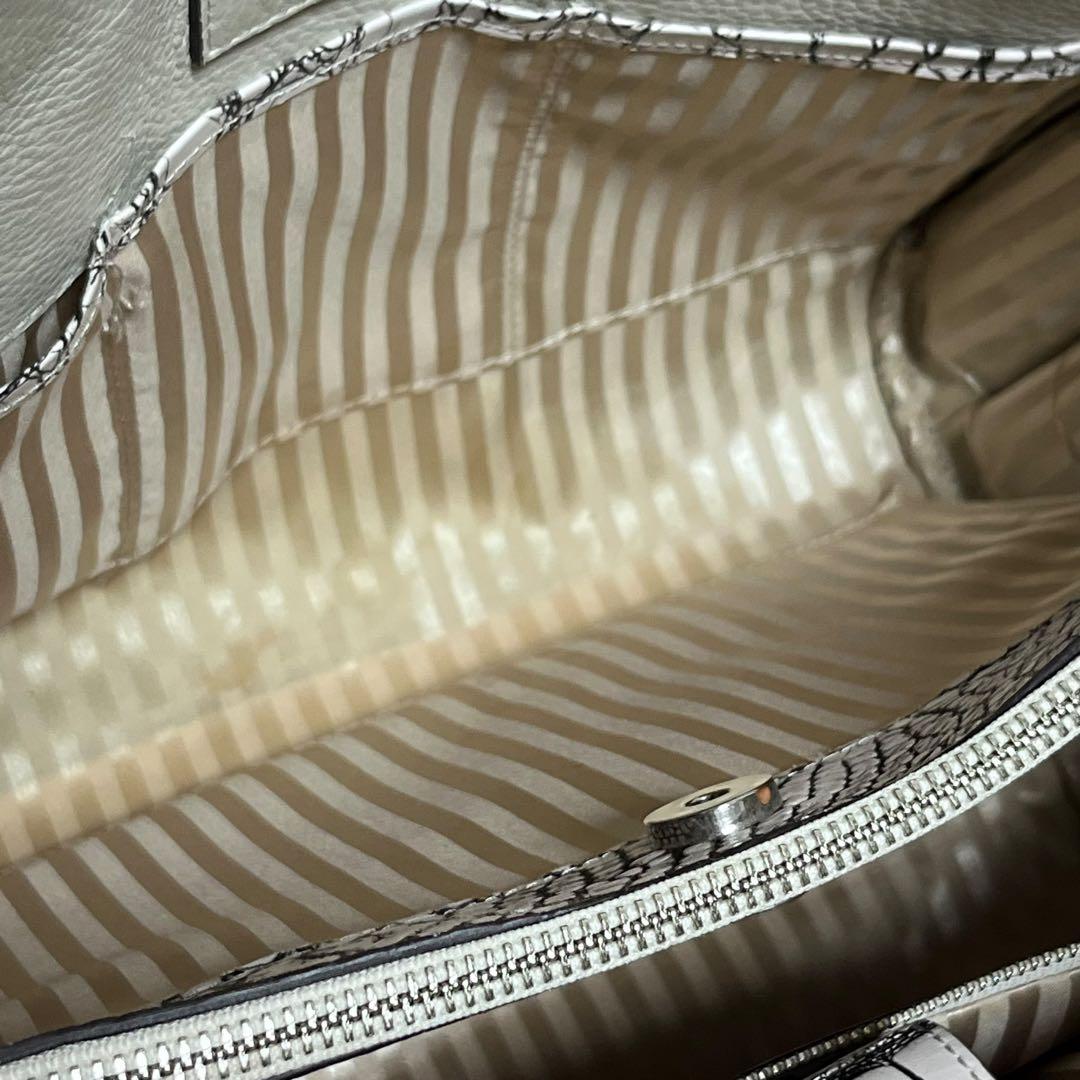 最高級リアルクロコダイル✨COTO トートバッグ バニラ 目地染め