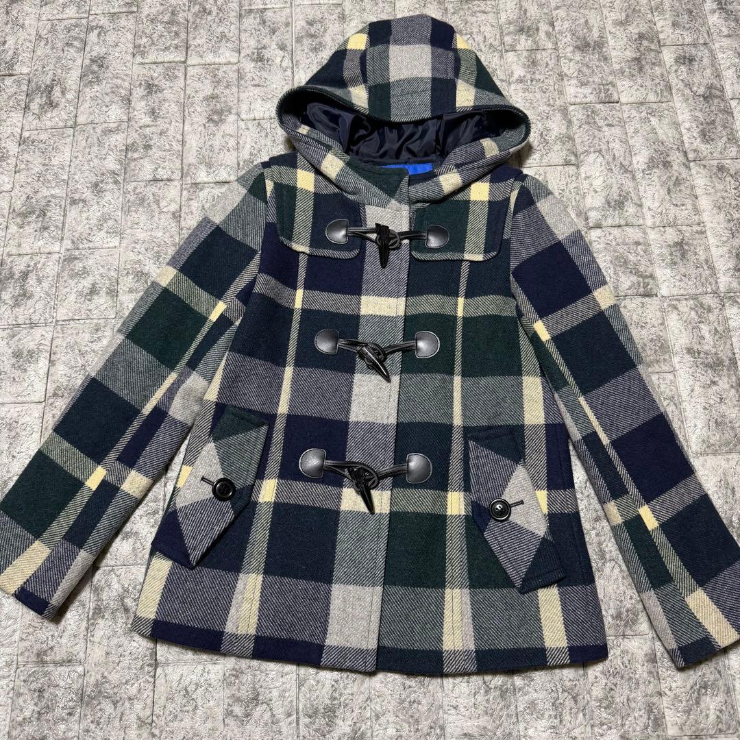 【美品】ブルーレーベルクレストブリッジ ダッフルコート チェック柄