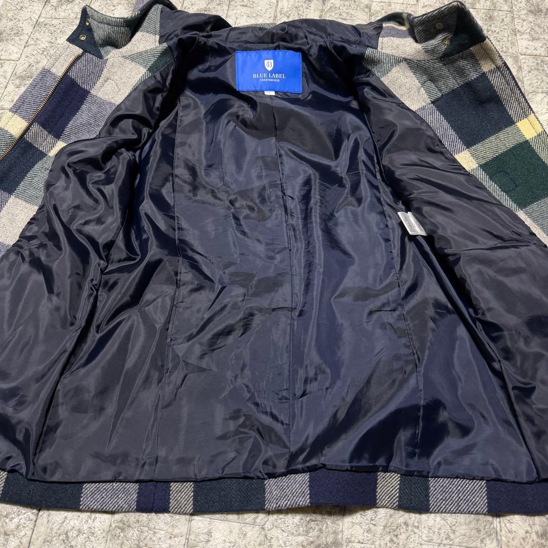 【美品】ブルーレーベルクレストブリッジ ダッフルコート チェック柄