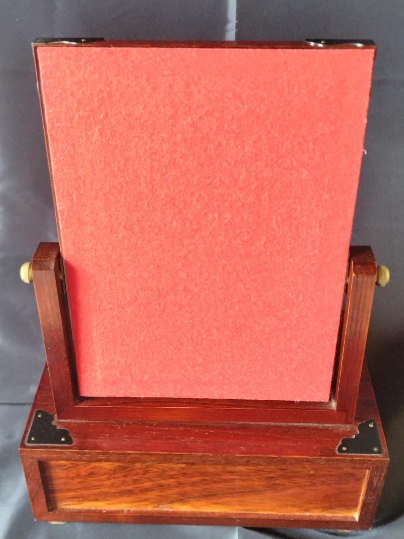 ミニ鏡台 引き出し付き 和風 和柄 木目調 ドレッサー 美品