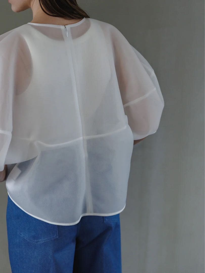 LIten Sheer Sculpture Tops シアー ブラウス