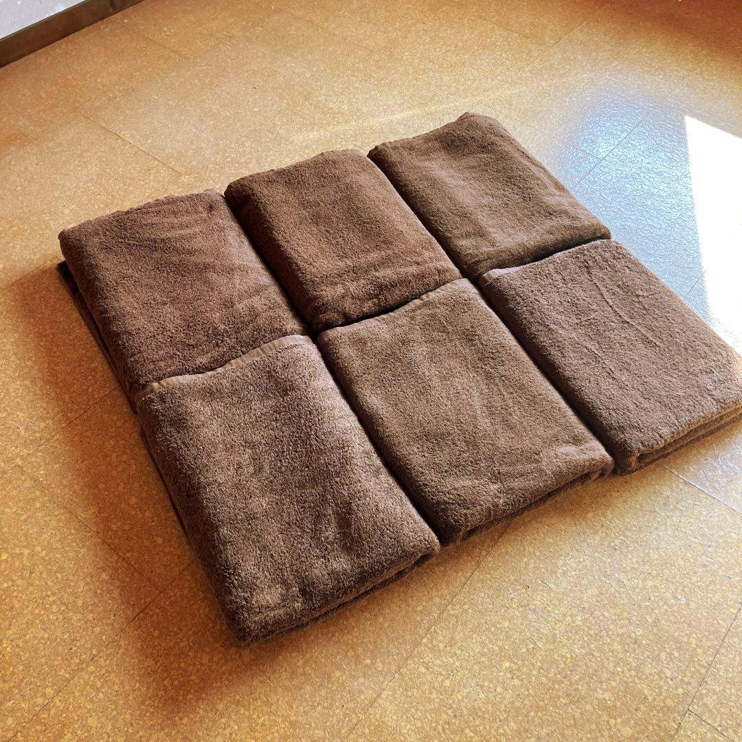 ETBELLA タオルケット6枚セット　160cm x 90cm 綿100%