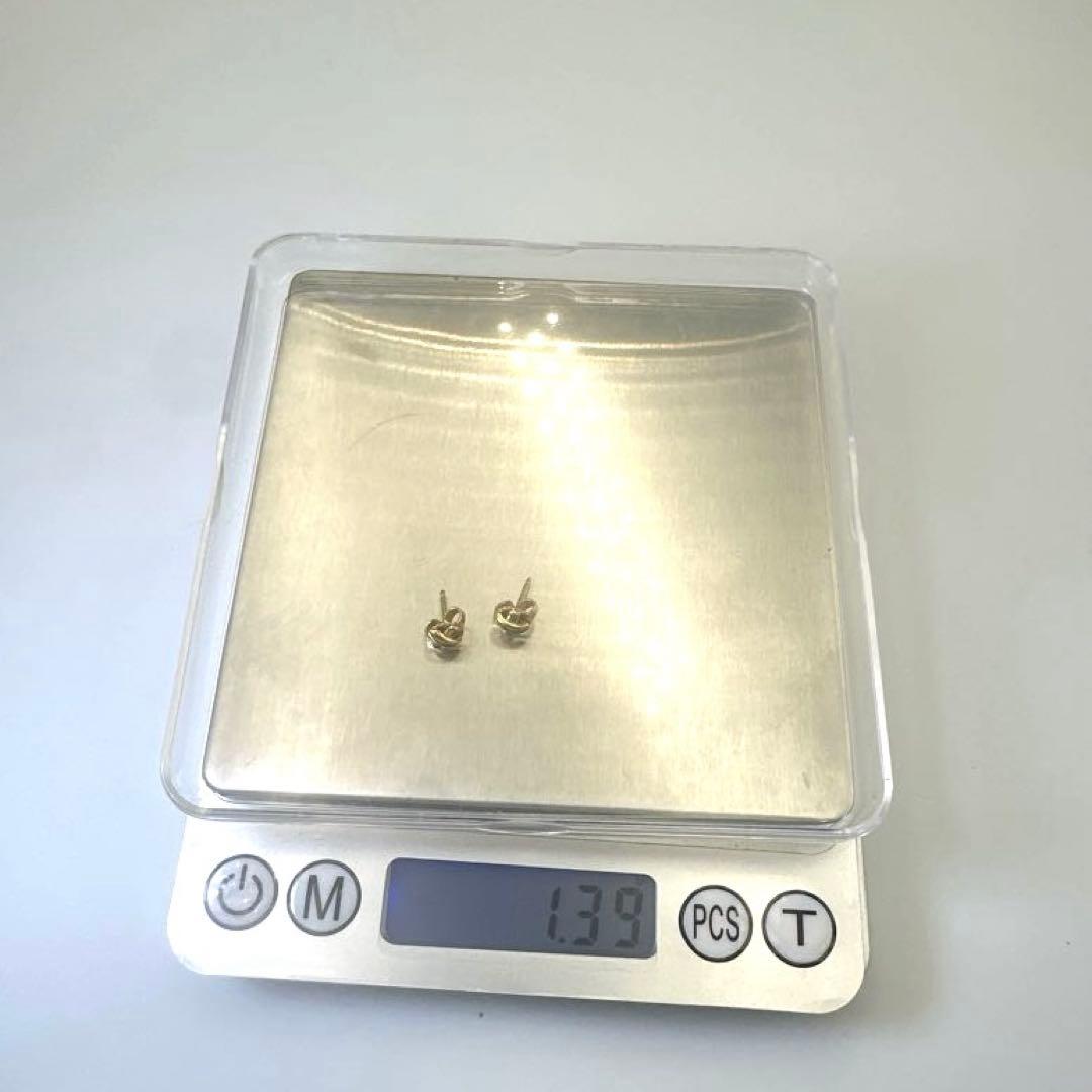 Tiffany クロスステッチ　ピアス　ゴールド　両耳　750 クロス　YG