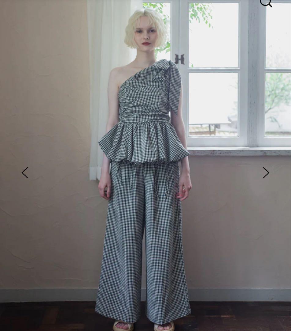 ranclic♡ 新品未使用2way ribbon peplum top