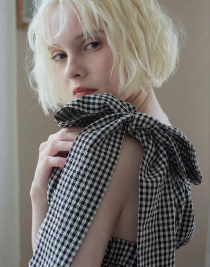 ranclic♡ 新品未使用2way ribbon peplum top