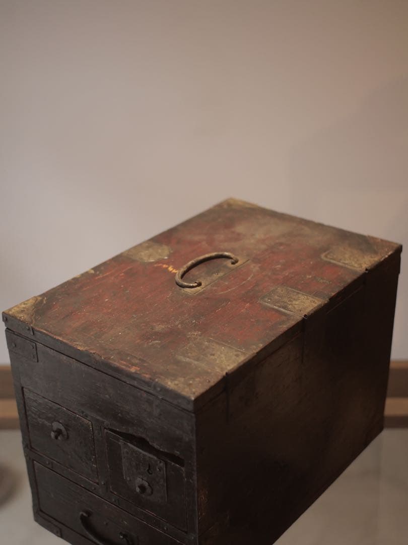 銭箱　硯箱　木箱　収納　小物入れ　民藝　古家具　古道具　アンティーク　昭和レトロ