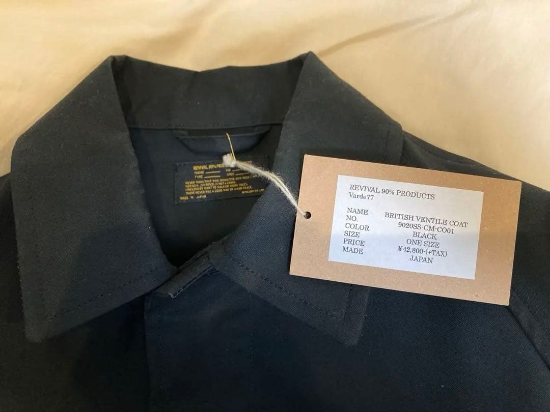 ジャケット・アウター Varde77 BRITISH VENTILE COAT BLACK