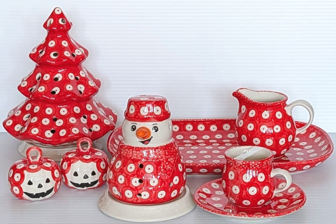 ポーリッシュポタリー マヌファクトゥラ 赤いレアセット♡.*・゜