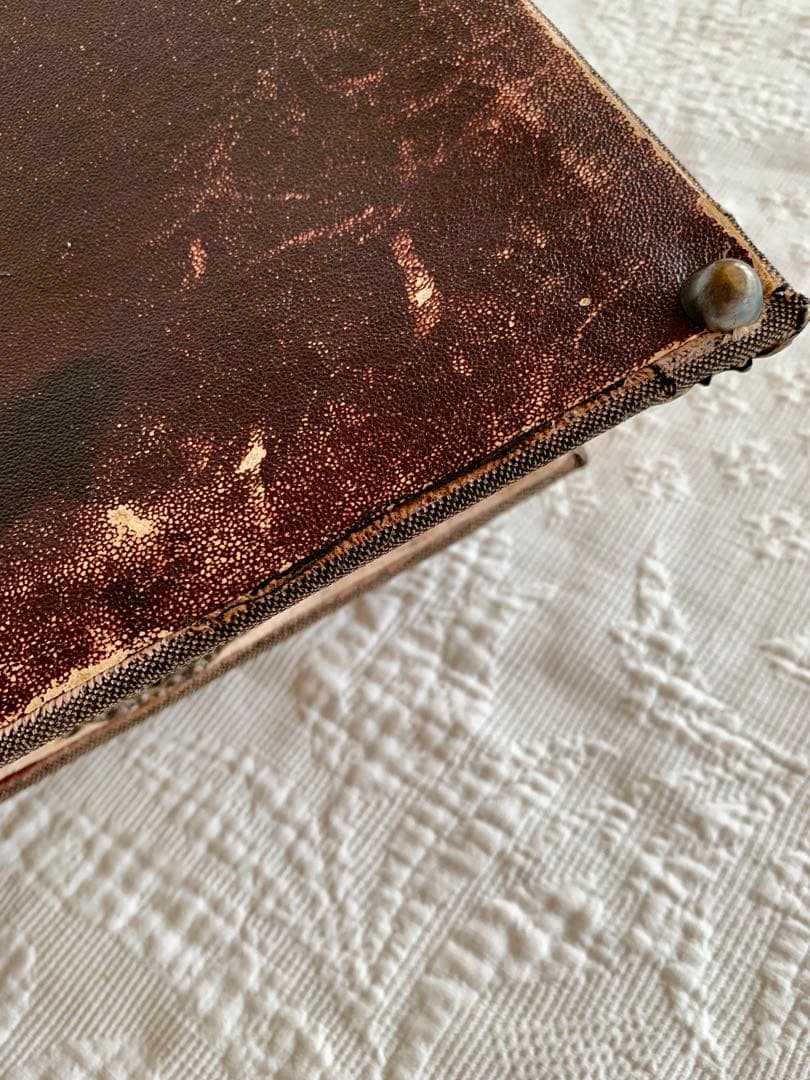 フランスアンティークベージュピンクのベルベットジュエリーボックス※シルクサテン