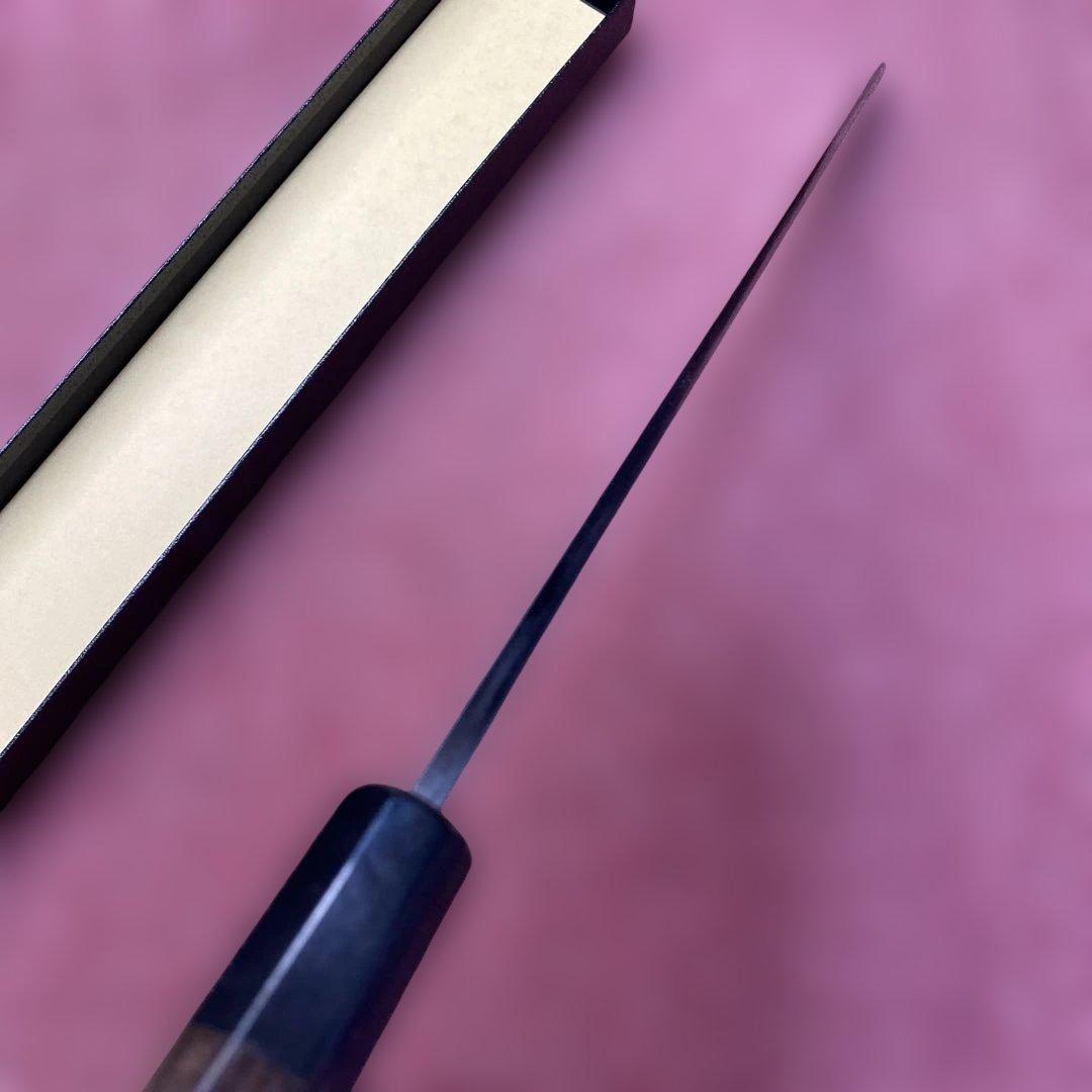 青二鋼　勘所切付柳刃包丁　300㎜ 尺0寸