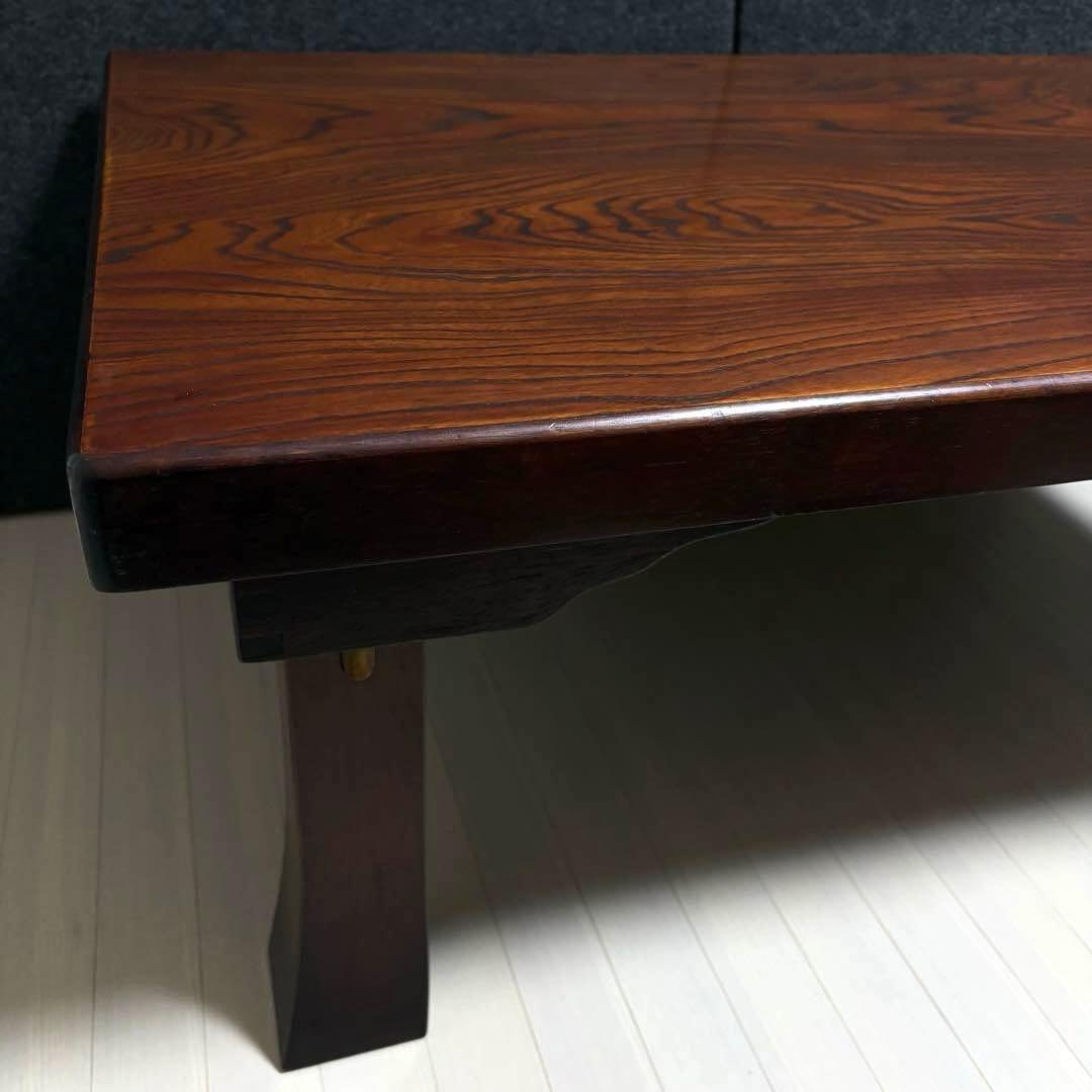 座敷机　レトロ　ちゃぶ台　折りたたみ　座卓　天然木　ローテーブル　ヴィンテージ