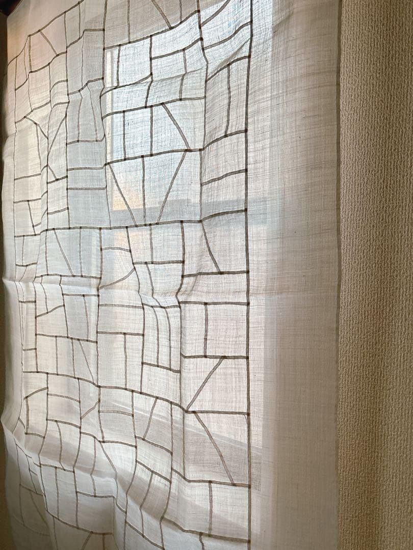 手縫い　ポジャギ　120×80 カフェカーテン　カーテン　暖簾