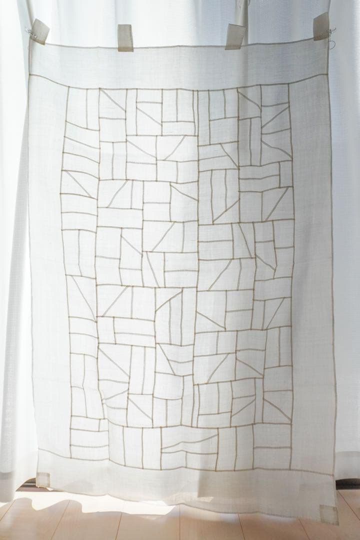 手縫い　ポジャギ　120×80 カフェカーテン　カーテン　暖簾