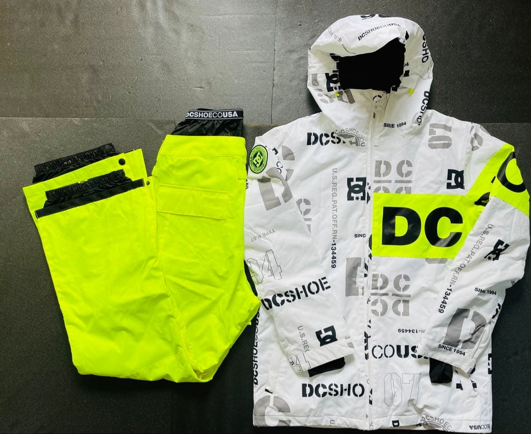 DC スノーボード 上下セット ホワイト/イエロー