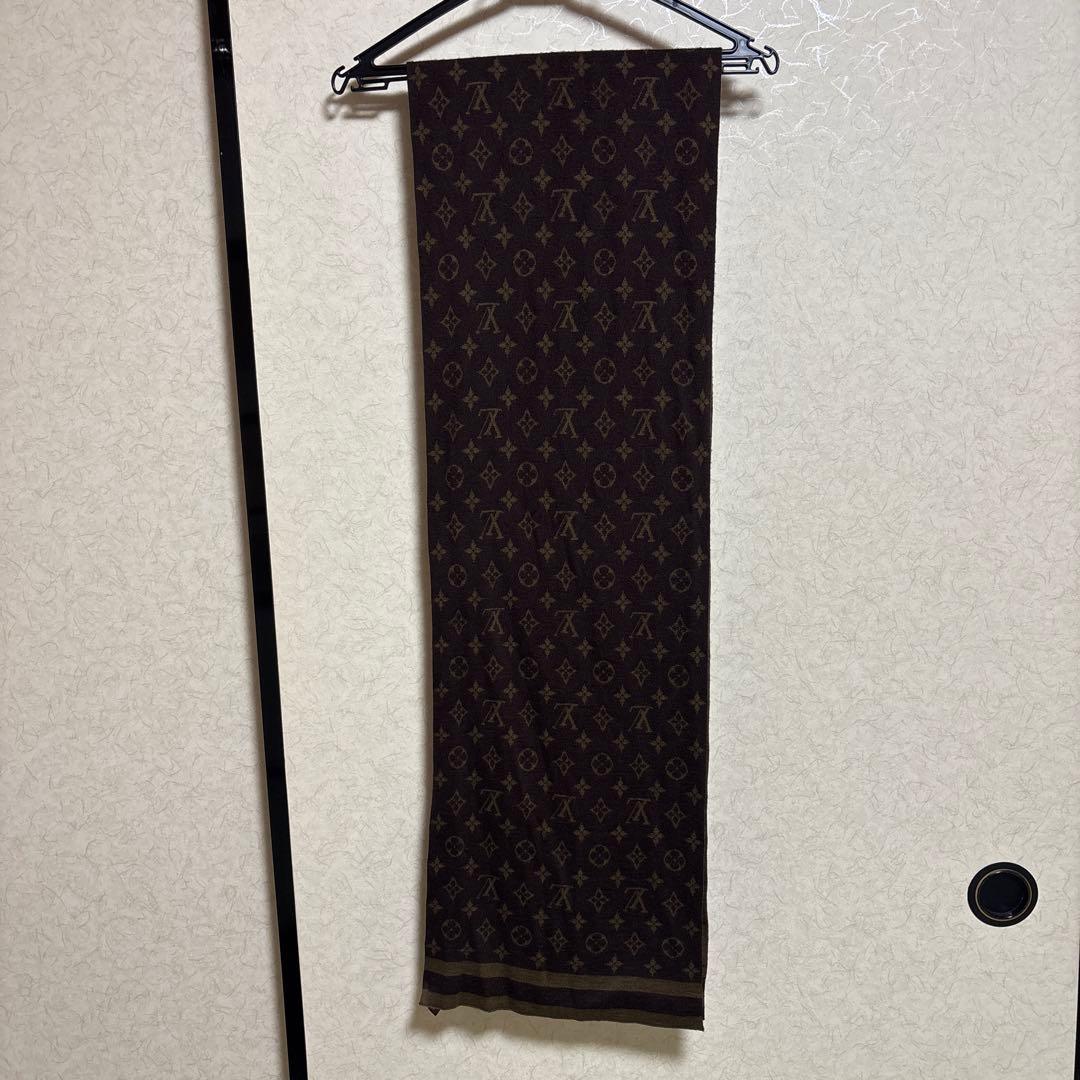 Louis Vuitton ロゴマフラー ブラウン