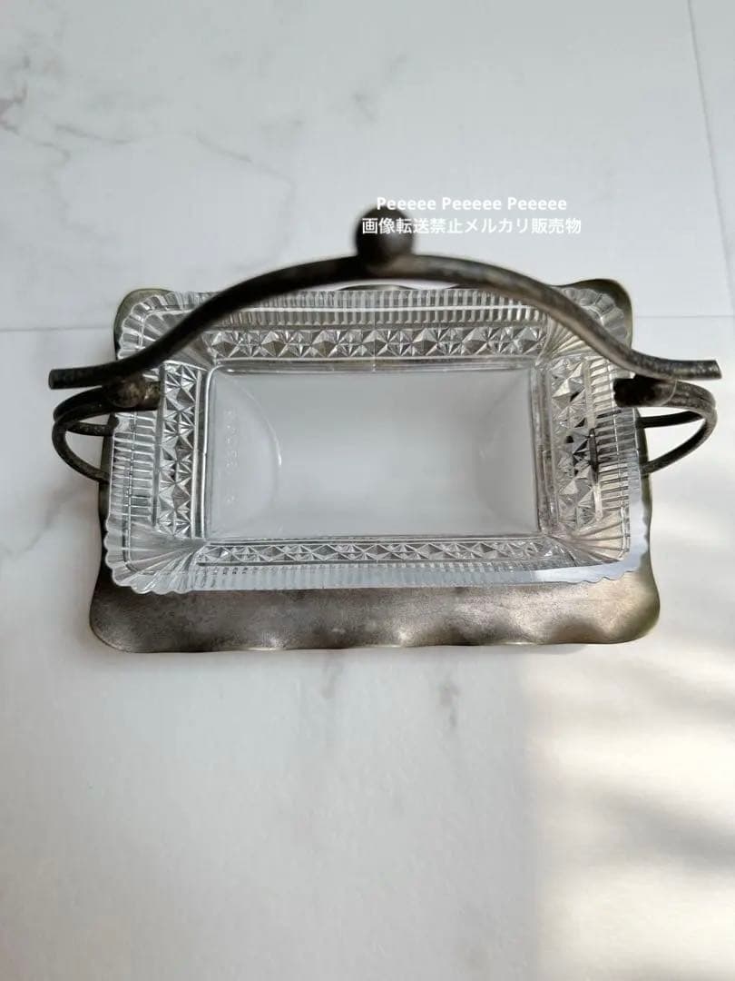 値下げ不可 訳あり格安 パリ クリニャンクール 蚤の市 ガラス皿 vintage