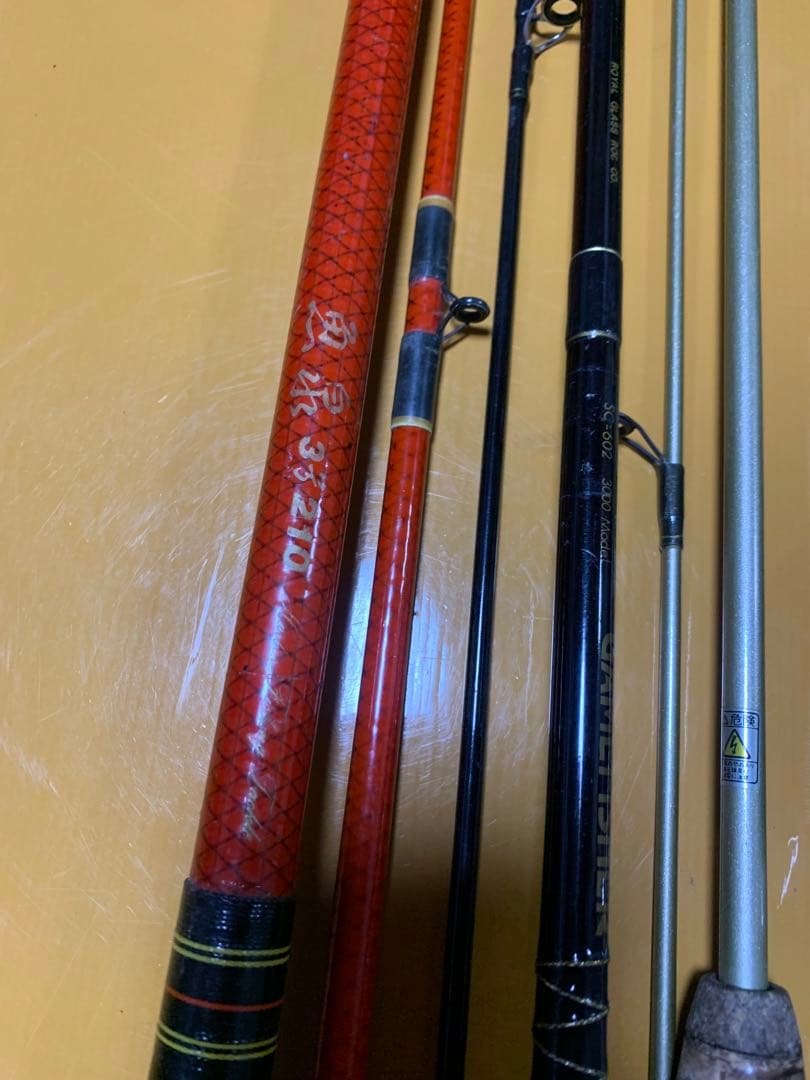 多数の釣り竿セット