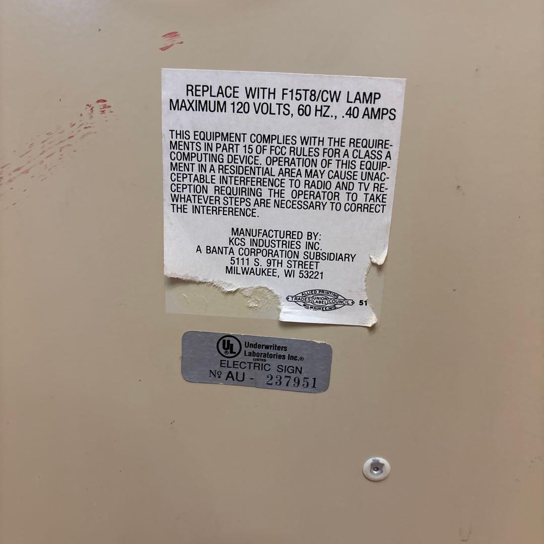 80年代　アイシーベア　モーション　看板　ランプ　ネオンサイン　USA アメトイ