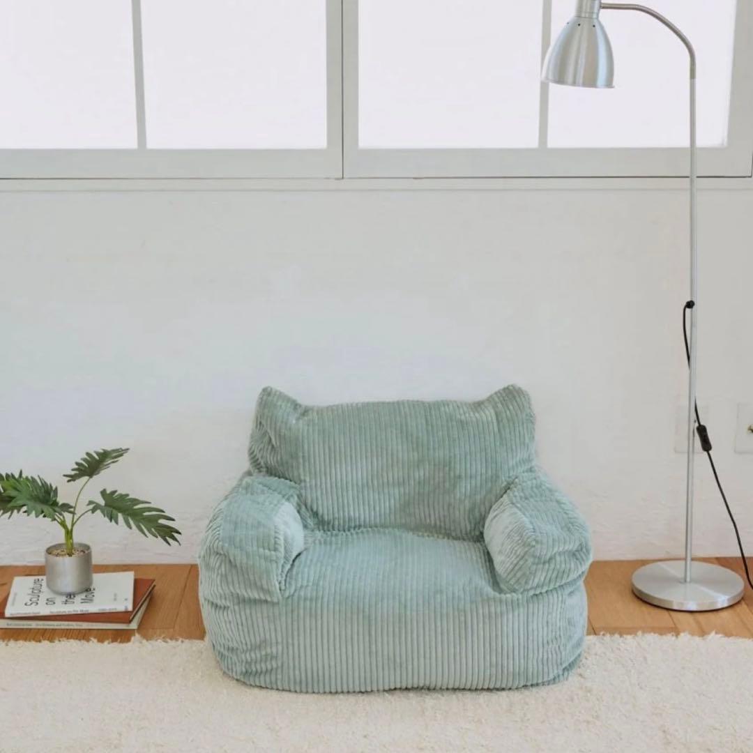 LOOSY1人掛けビーズソファミニ　ミント