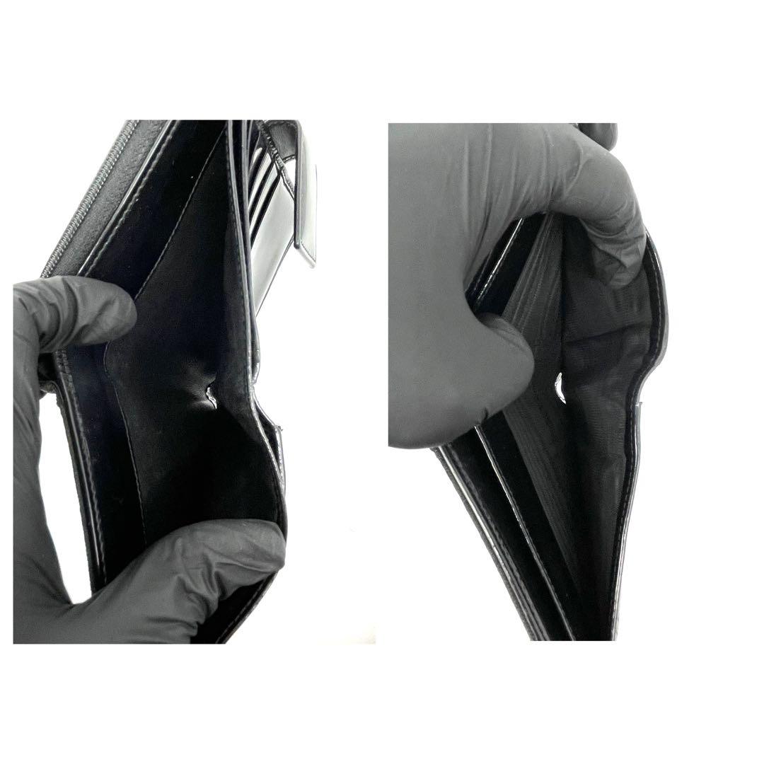 美品✨グッチ ラウンドファスナー GGキャンバス 二つ折り コンパクト 財布