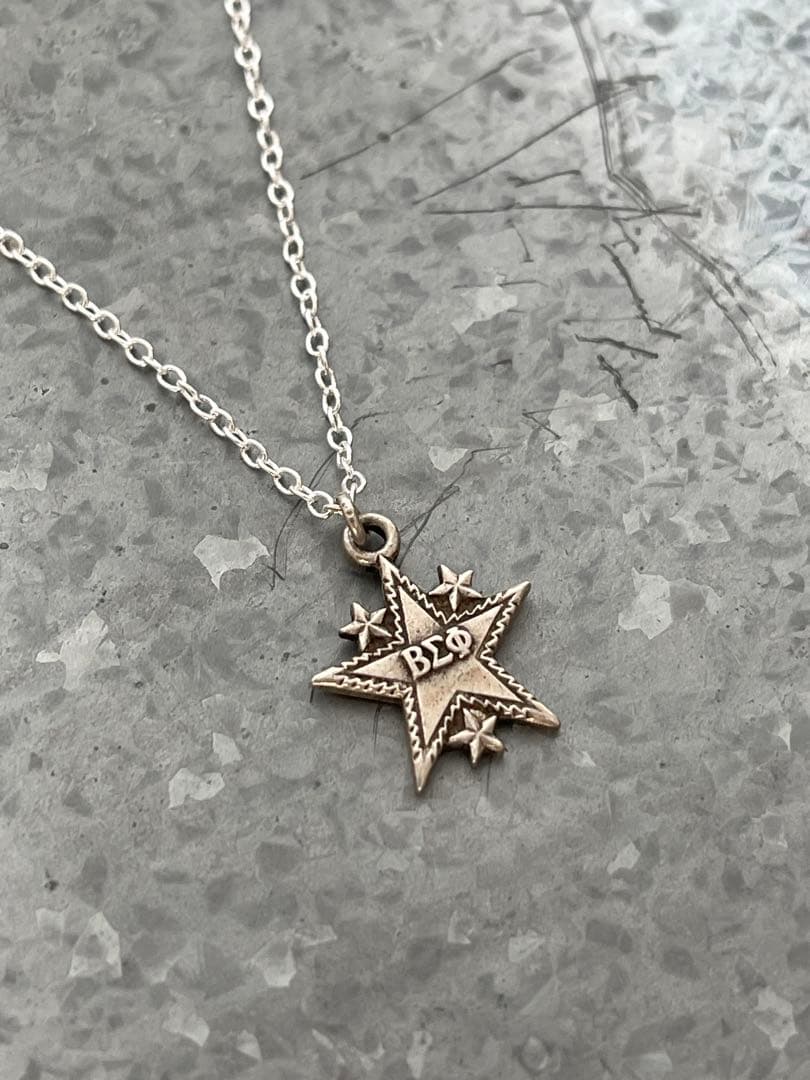 60's 四つ星型カレッジチャーム ヴィンテージスターリングシルバー ネックレス