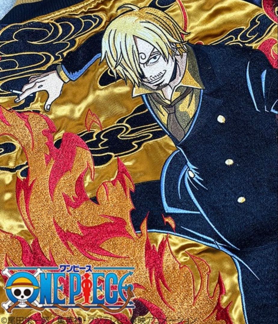 絡繰魂 × ONE PIECE ワンピース スカジャン サンジ Ｌサイズ