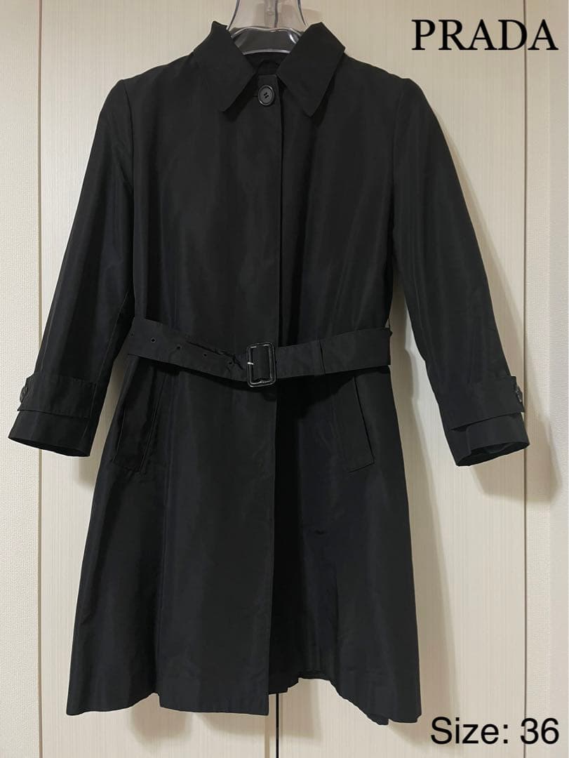 ⭐︎ハリーさん様⭐︎ PRADA プラダ トレンチコート ブラック 36