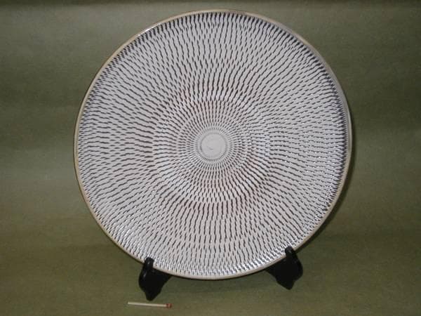 小鹿田焼「丸皿（飛び鉋）９寸」1枚【 送料確認用出品 】