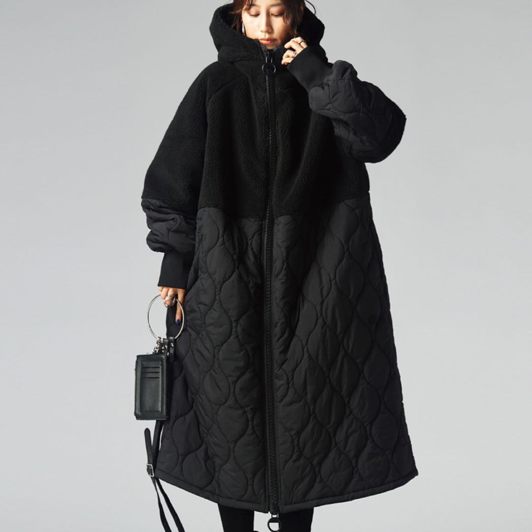 antiqua ロング ボア コート